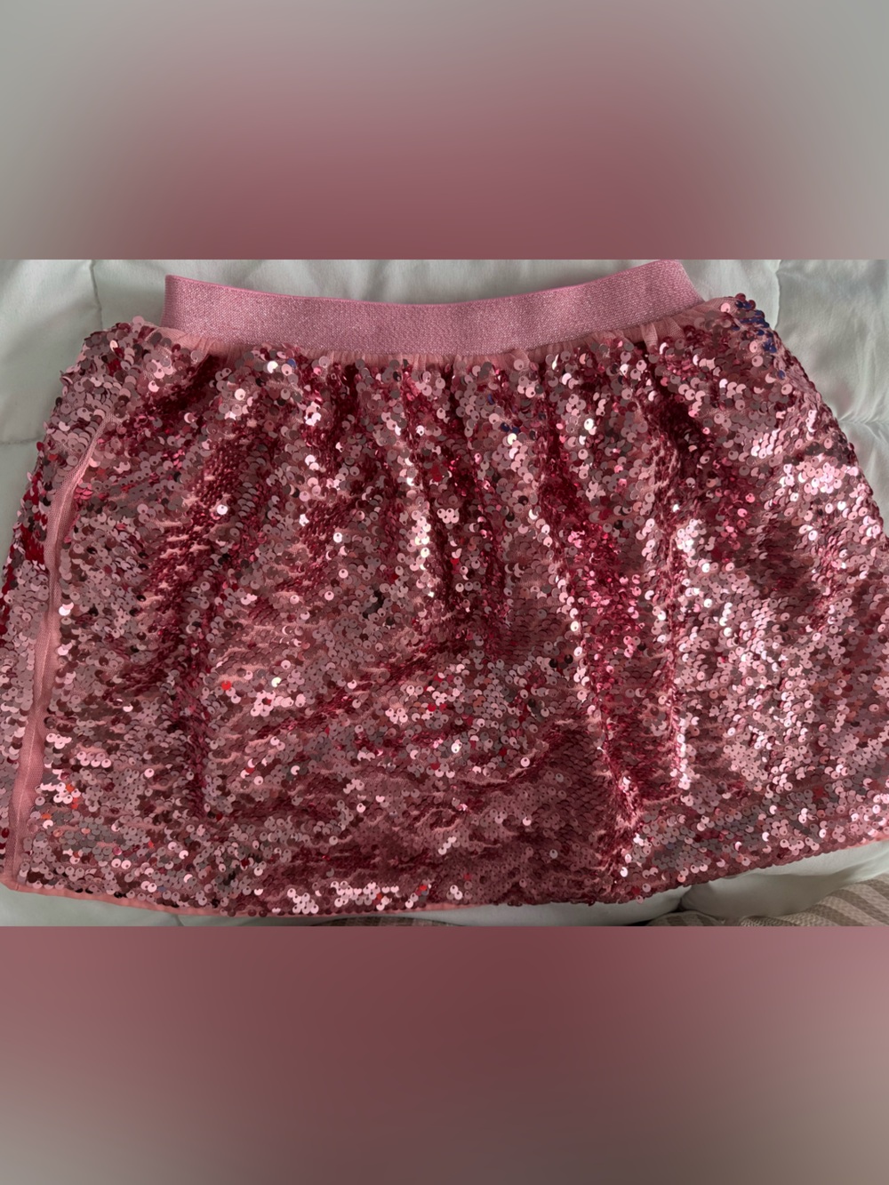 H&M Pink sequence skirt